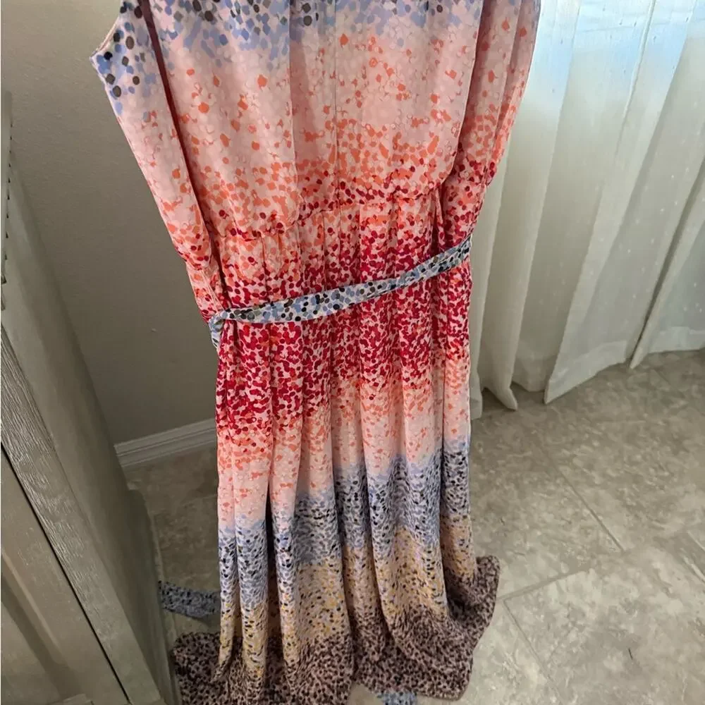 Lane Bryant Elegant Multicolor Gradient Maxi Dress